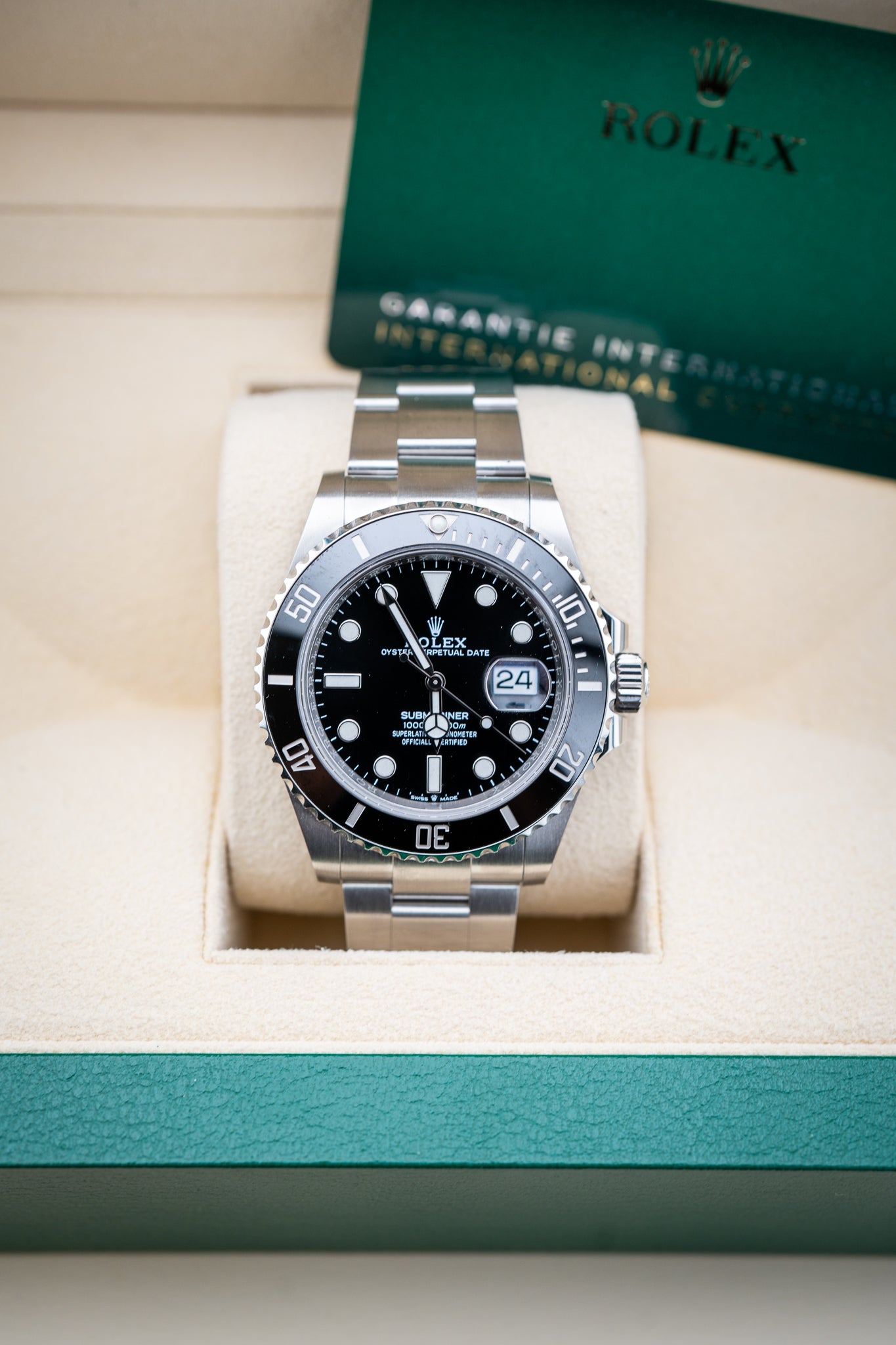 2022 Rolex Submariner Date – Ref. 126610LN – Black Dial – Pre-Owned Watch & Card