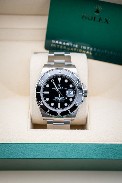 2022 Rolex Submariner Date – Ref. 126610LN – Black Dial – Pre-Owned Watch & Card