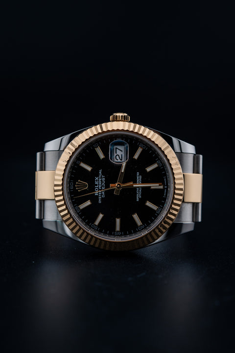 2023 Rolex Datejust 41 – Ref. 126333 – Two-Tone – Black Dial – Mint Condition, Complete Set