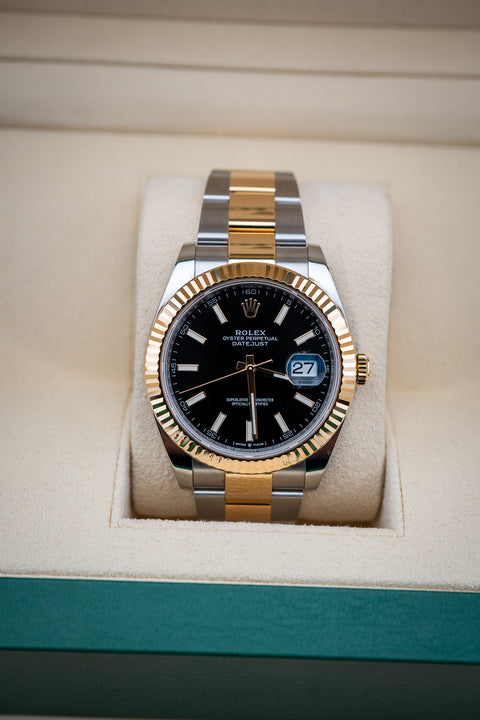 2023 Rolex Datejust 41 – Ref. 126333 – Two-Tone – Black Dial – Mint Condition, Complete Set