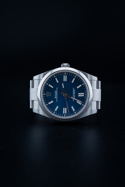 2025 Rolex Oyster Perpetual 41 – Ref. 124300 – Blue Dial – Stainless Steel – Brand New, Fully Stickered, Complete Set