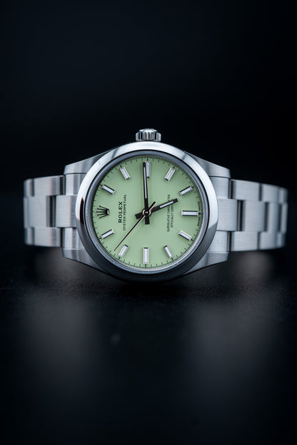 2025 Rolex Oyster Perpetual 31 “Pistachio” – Ref. 277200 – Stainless Steel – Brand New, Complete Set