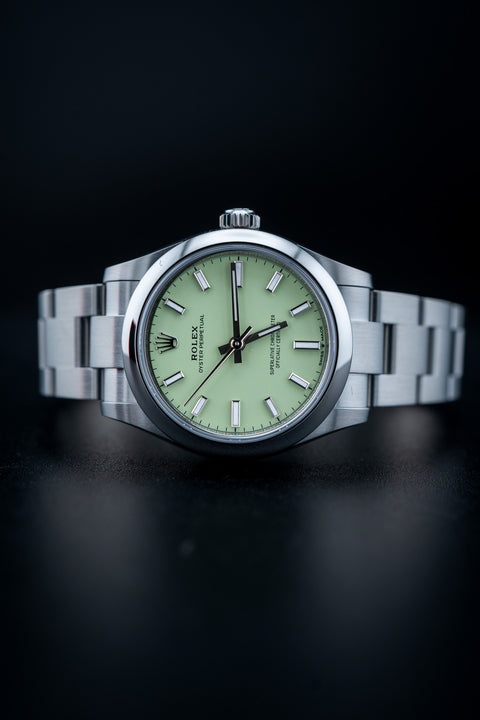 2025 Rolex Oyster Perpetual 31 “Pistachio” – Ref. 277200 – Stainless Steel – Brand New, Complete Set