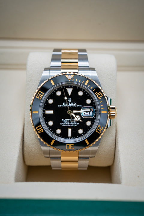 2025 Rolex Submariner Date Two-Tone Black Dial – Brand New, Complete Set