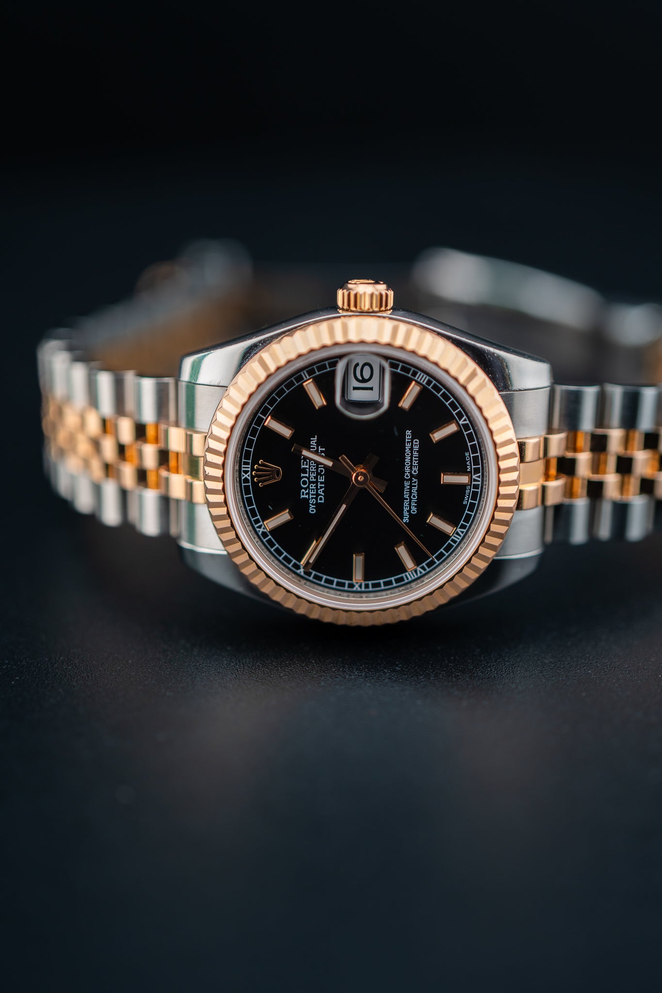Rolex Datejust 31mm Two-Tone Everose – Black Dial (Watch Only)