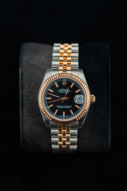 Rolex Datejust 31mm Two-Tone Everose – Black Dial (Watch Only)
