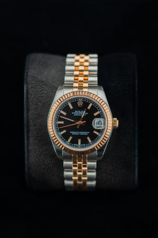 Rolex Datejust 31mm Two-Tone Everose – Black Dial (Watch Only)