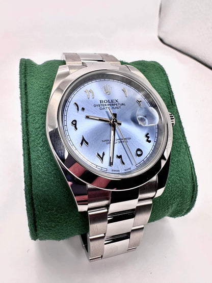 2022 Rolex Datejust 41 #126300 - Ice Blue Arabic Aftermarket Dial, Like New Mint image 5