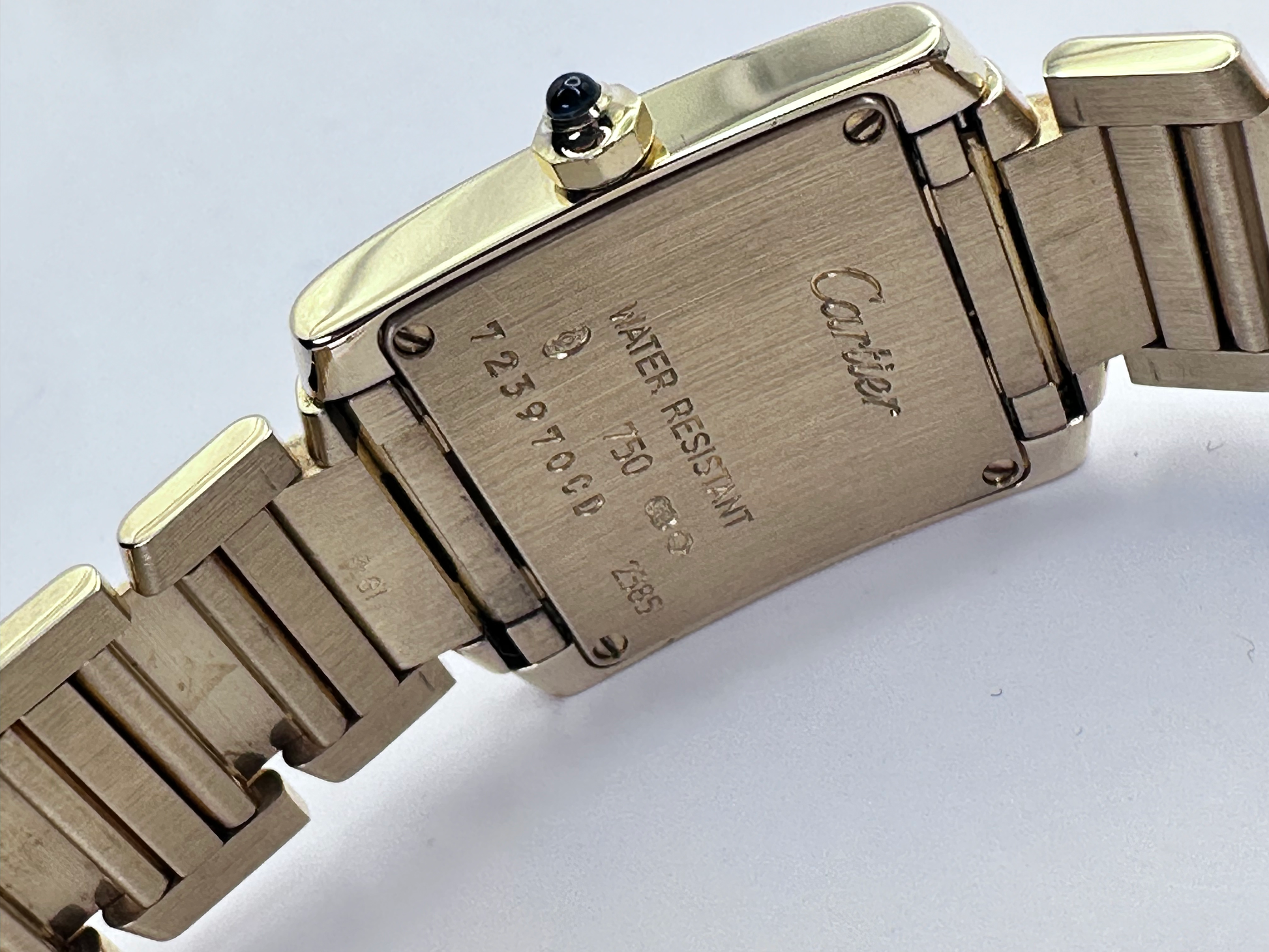 Cartier Française Ref. WB7018K1 - 18K Yellow Gold, Silver Opaline Dial, 2010s image 10