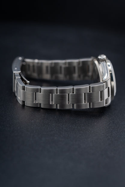 Pre-Owned Rolex Oyster Perpetual – Ref. 77080 – Custom Silver Diamond Dial & Bezel