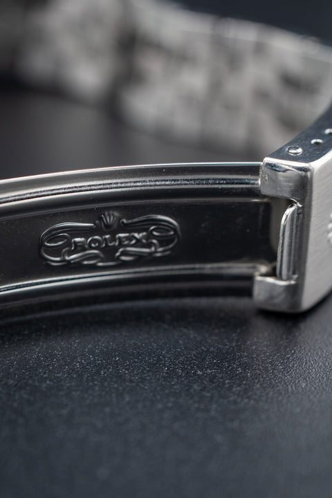 Rolex Datejust 36 – Stainless Steel, Custom Silver Dial w/ Diamond Markers & Ruby/Diamond Bezel