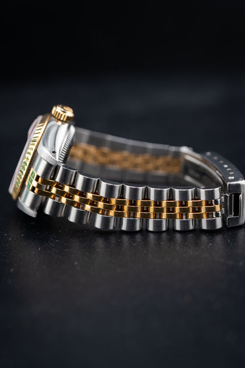 Preowned Rolex Ladies Two-Tone Datejust 26 – Ref. 69173 – Custom Pink Roman Dial