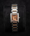Cartier Tank Française Steel & Yellow Gold Pink Mother of Pearl Ladies Watch W51027Q4