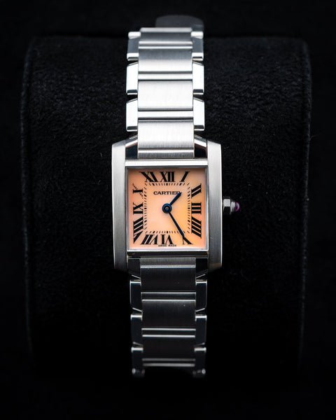 Cartier Tank Française Small 20mm W51028Q3 Pink Mother of Pearl Dial