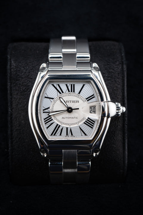 Cartier Roadster W62025V3 Silver Dial Men's Watch (Preowned)