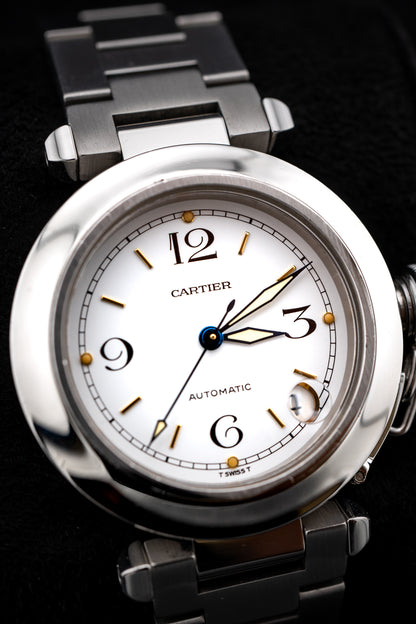 Cartier Pasha C – Ref. W31015M7 – 35MM Stainless Steel – White Dial – Automatic – Watch Only