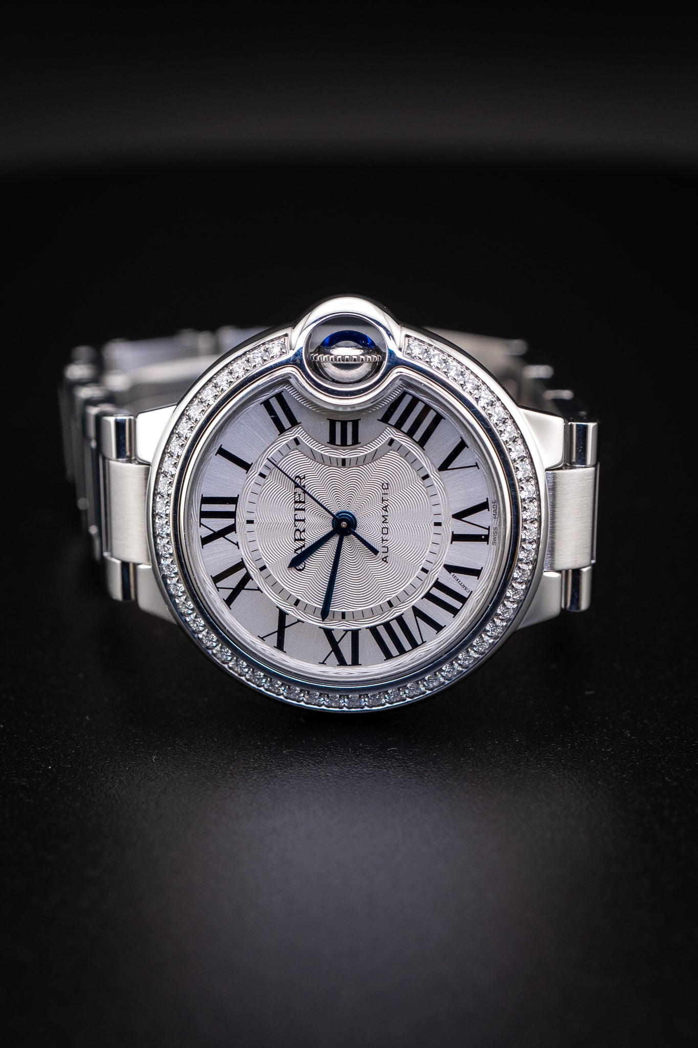Cartier Ballon Bleu 36mm Factory Diamond Bezel – Preowned (Watch Only)