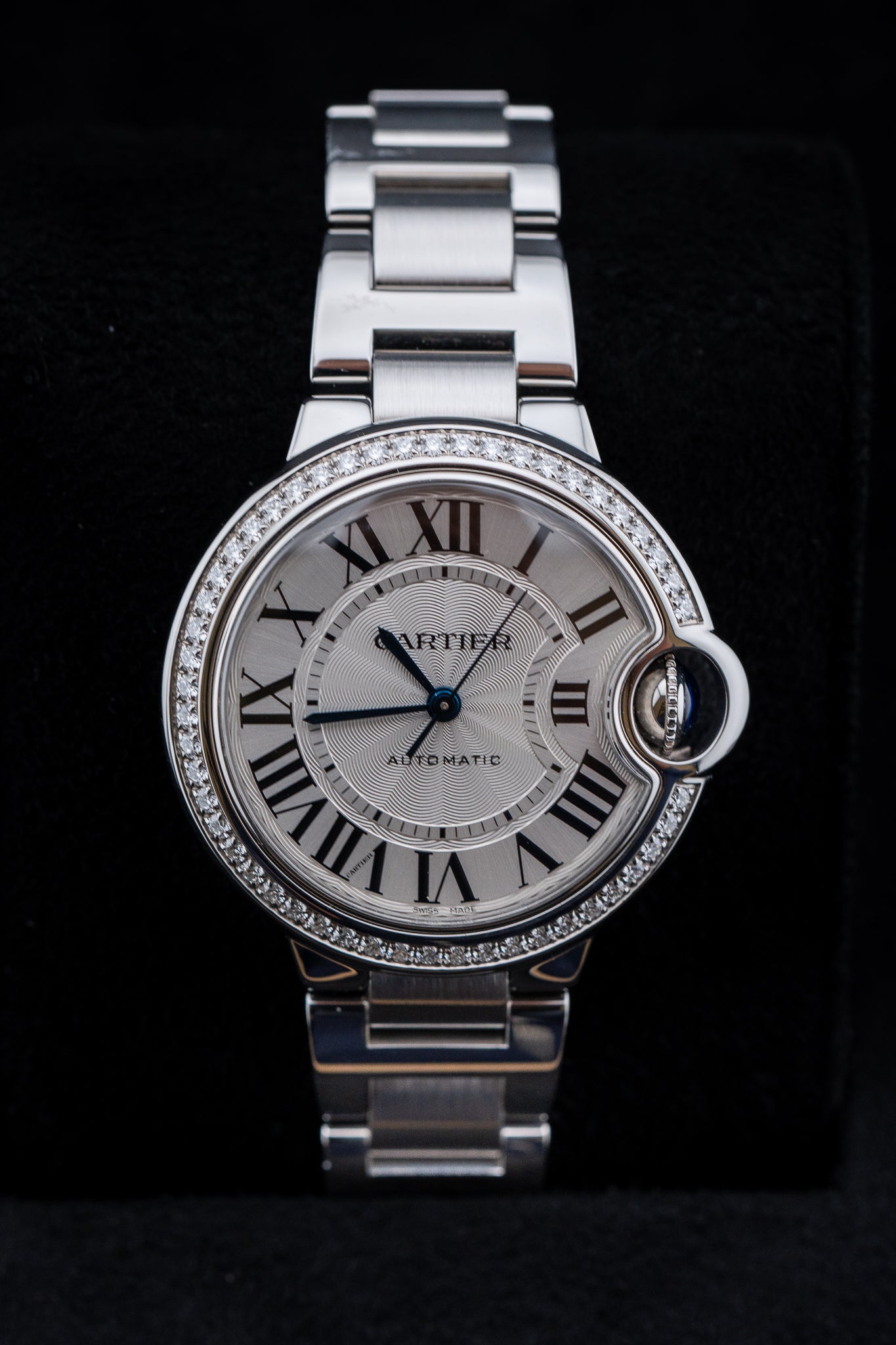 Cartier Ballon Bleu 36mm Factory Diamond Bezel – Preowned (Watch Only)