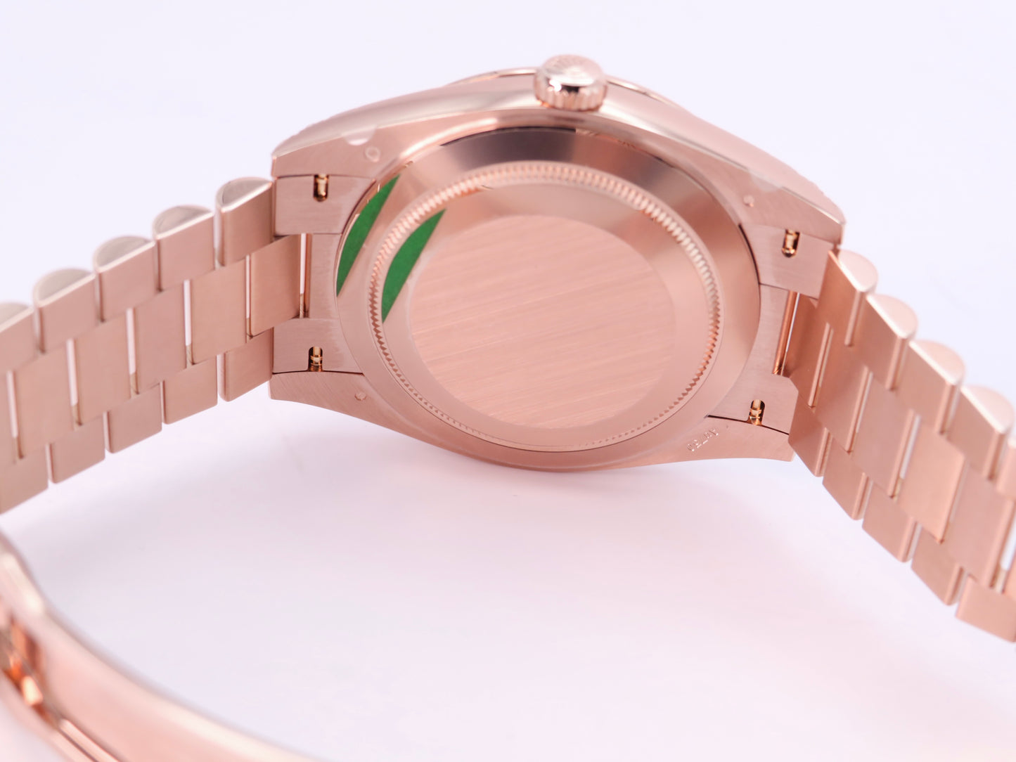 2024 Rolex Day-Date 40 Ref. 228345RBR - Everose Gold, Olive Dial, White Diamond image 7