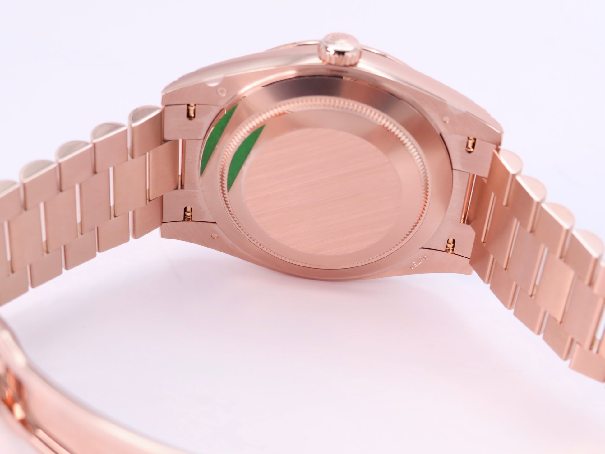 2024 Rolex Day-Date 40 Ref. 228345RBR - Everose Gold, Olive Dial, White Diamond image 7