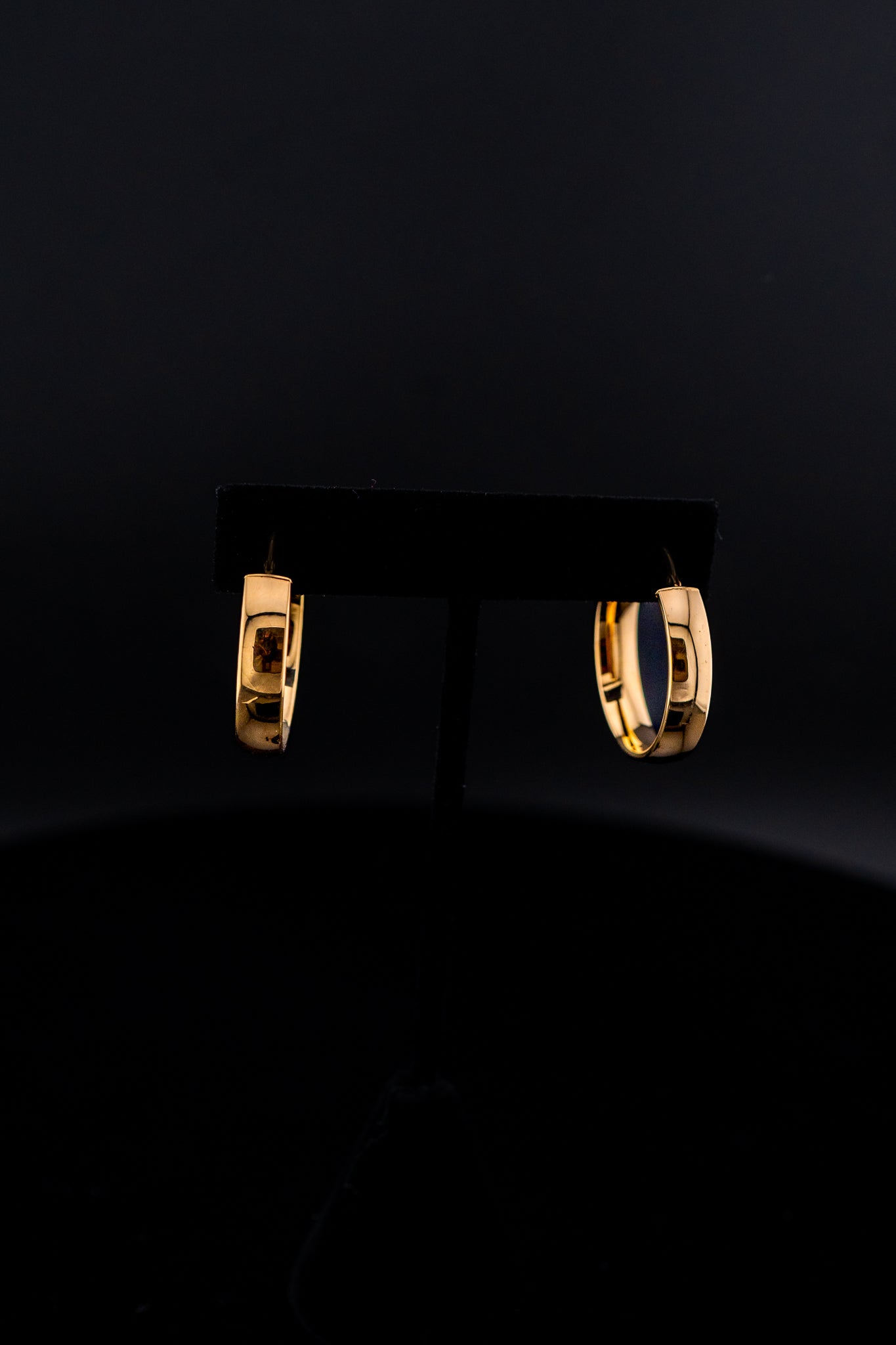 14K Yellow Gold Polished Hoop Earrings