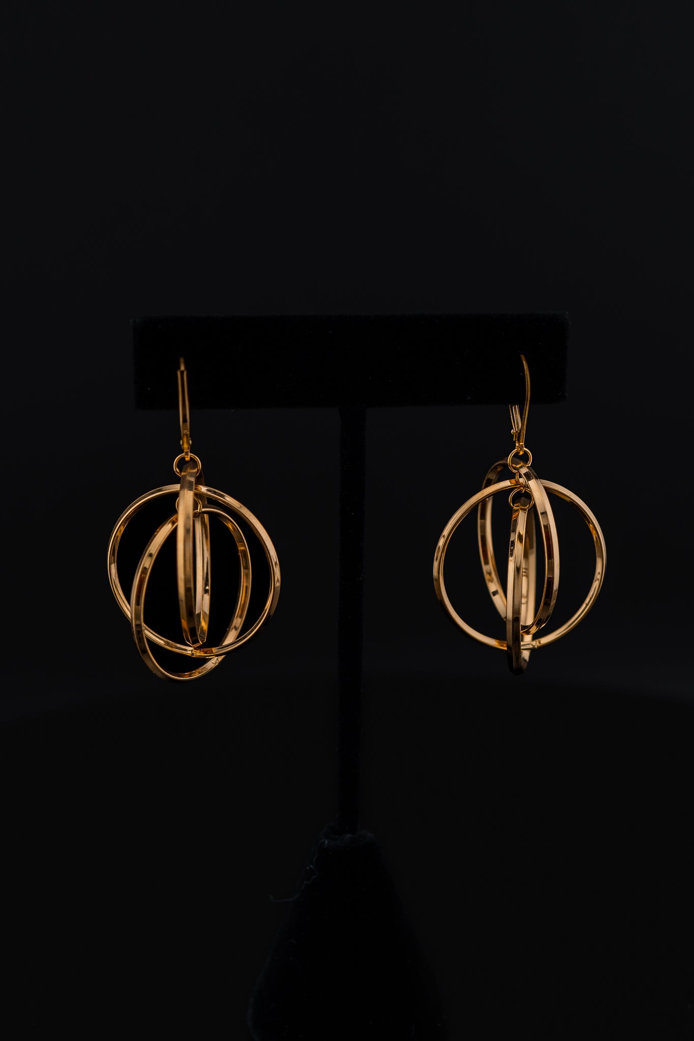 14K Yellow Gold Multi Hoop Earrings