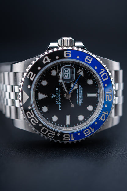 2023 Rolex GMT-Master II “Batgirl” – 126710BLNR – Preowned – Aftermarket Crystal