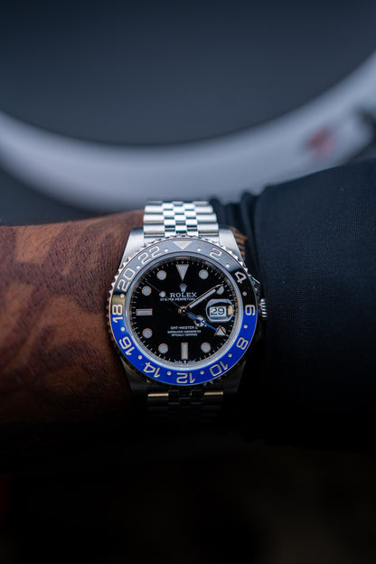 2023 Rolex GMT-Master II “Batgirl” – 126710BLNR – Preowned – Aftermarket Crystal