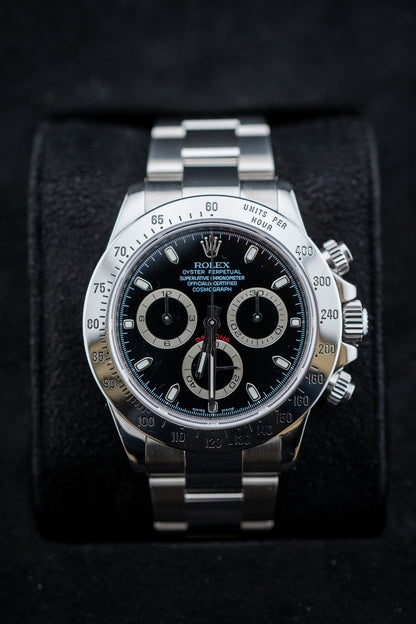 Rolex Daytona Cosmograph 116520 Black Dial 40mm Stainless Steel Oyster – Watch Only