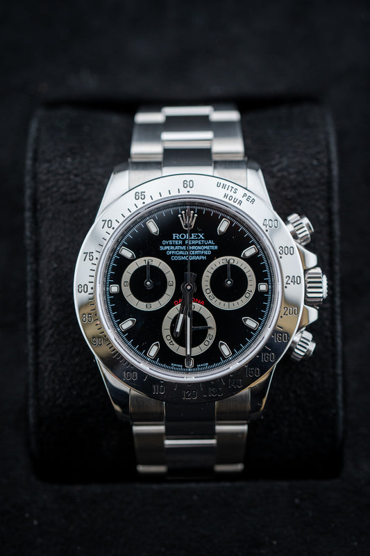 Rolex Daytona Cosmograph 116520 Black Dial 40mm Stainless Steel Oyster – Watch Only