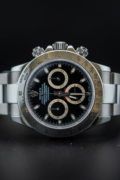Rolex Daytona Cosmograph 116520 Black Dial 40mm Stainless Steel Oyster – Watch Only