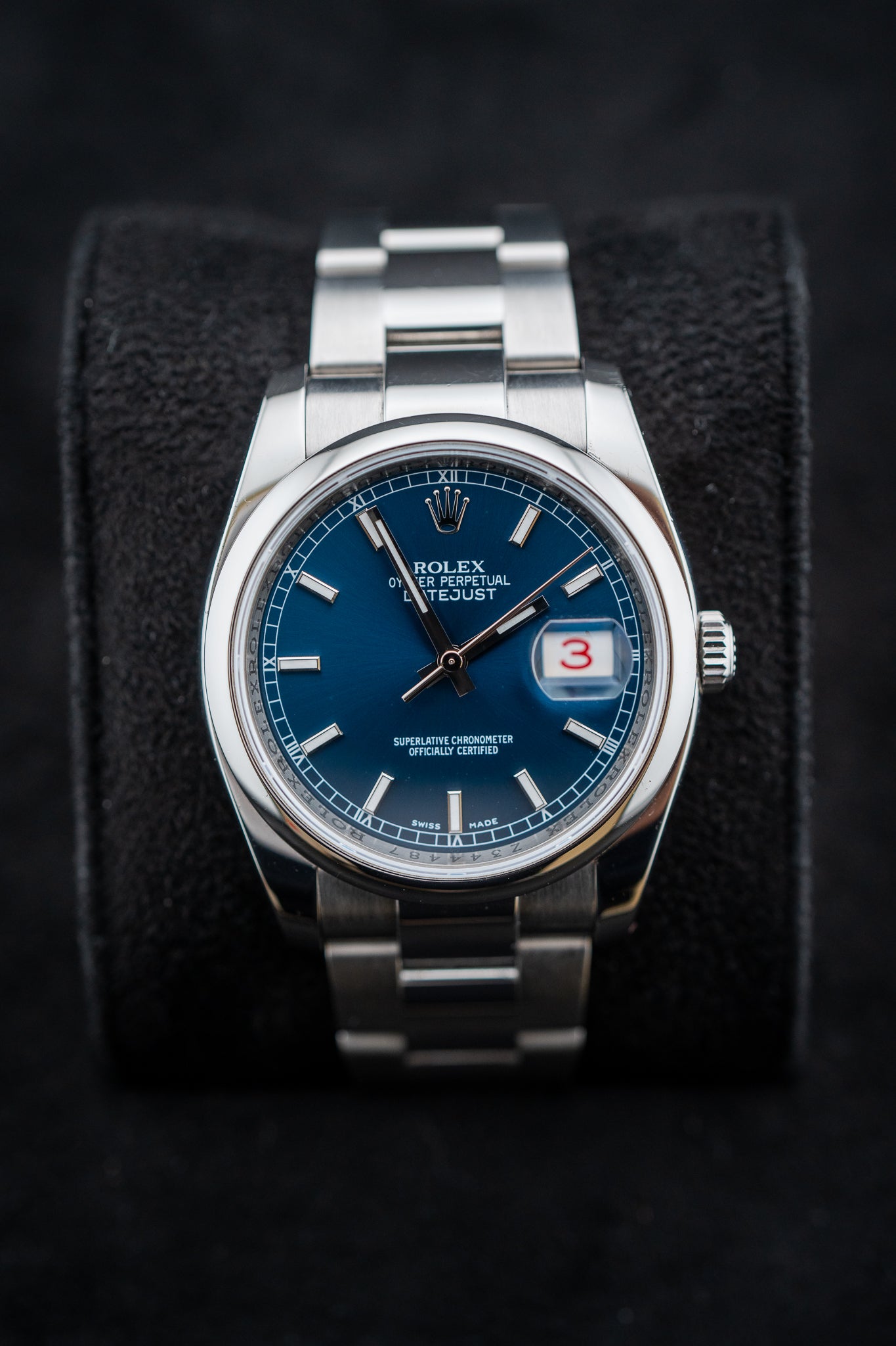 Rolex Datejust 36 116200 Blue Dial Roulette Date – Oyster Bracelet, with Card
