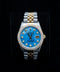 Rolex Datejust 36 Blue Mother of Pearl Dial – Aftermarket Diamond Bezel & Markers – Ref. 16233