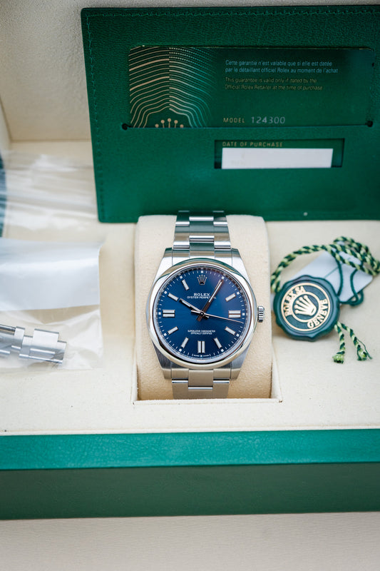 2020 Rolex Oyster Perpetual 41 Blue Dial – Ref. 124300 – Mint Complete Set