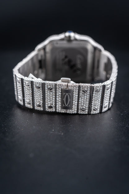 Cartier Santos XL Two-Tone – Full Bustdown VS+ Natural Diamonds
