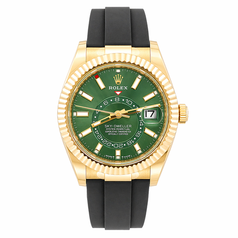2025 Rolex Sky-Dweller Green Dial Oysterflex Ref. 336238