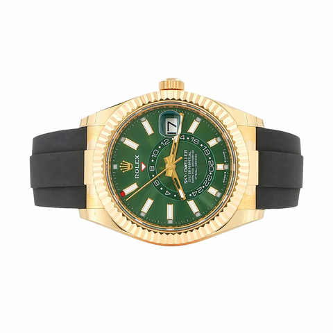 2025 Rolex Sky-Dweller Green Dial Oysterflex Ref. 336238