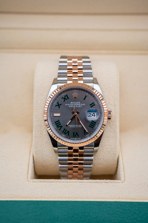 Rolex Datejust 36 Wimbledon – Two-Tone Everose – Ref. 126231 – Pre-Owned Complete Set