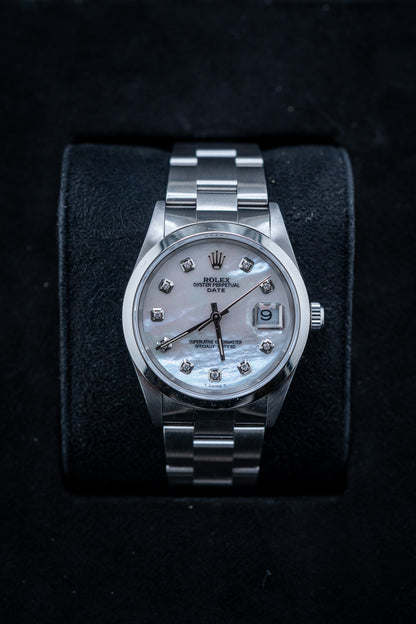 Rolex Datejust 34 – Mother of Pearl Diamond Dial – Stainless Steel – Ref. 1500 – Watch Only
