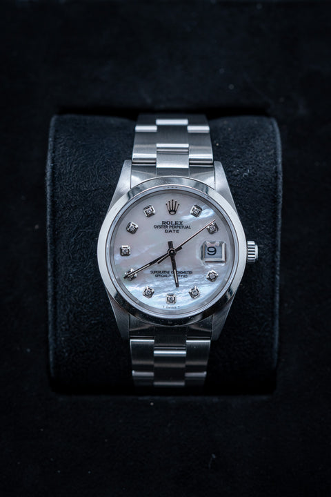 Rolex Datejust 34 – Mother of Pearl Diamond Dial – Stainless Steel – Ref. 1500 – Watch Only
