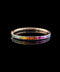 14K Yellow Gold Rainbow Sapphire Bangle – 7.52ct Colored Sapphires