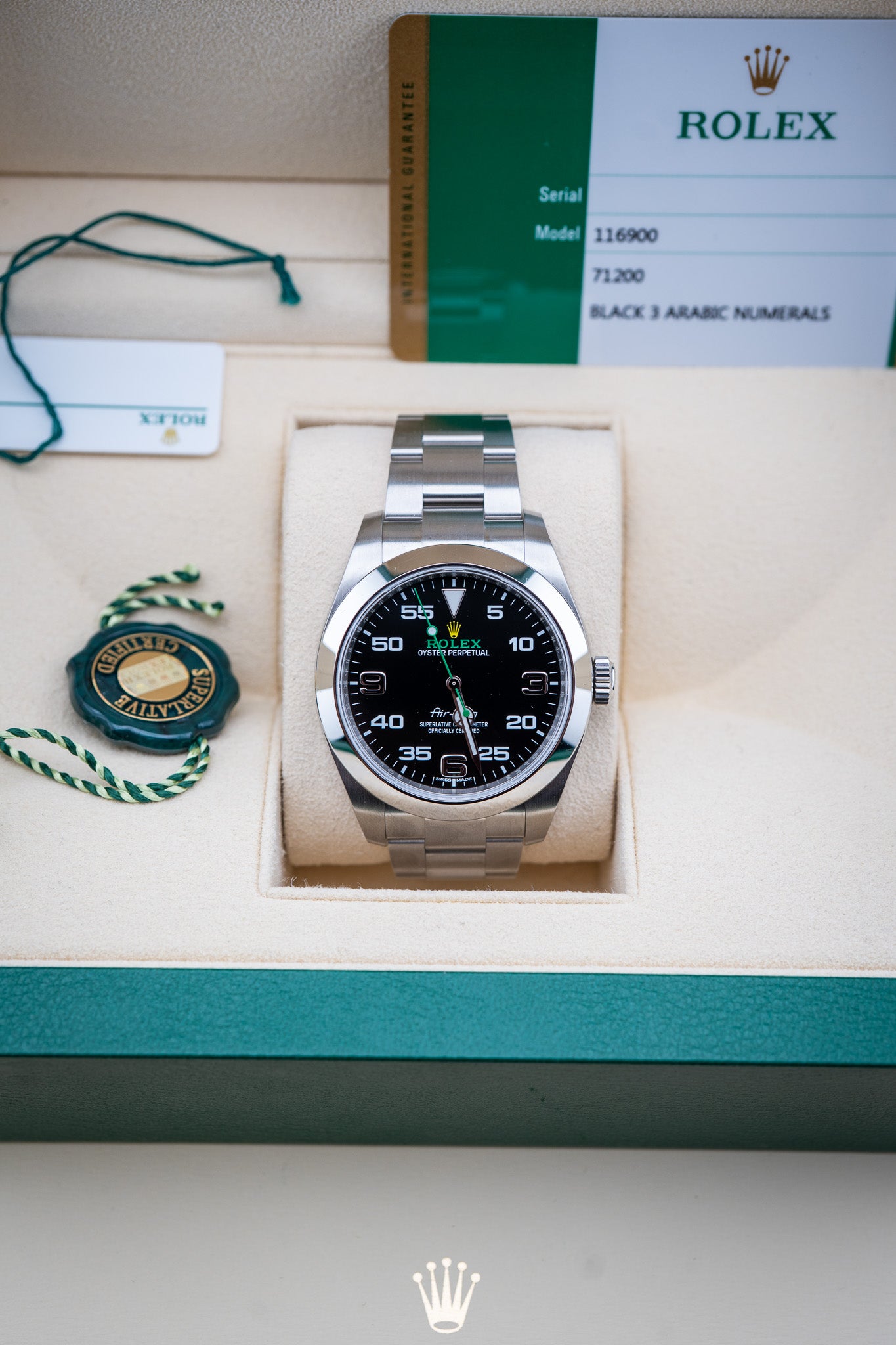 2019 Rolex Air-King – Ref. 116900 – Mint Pre-Owned complete set