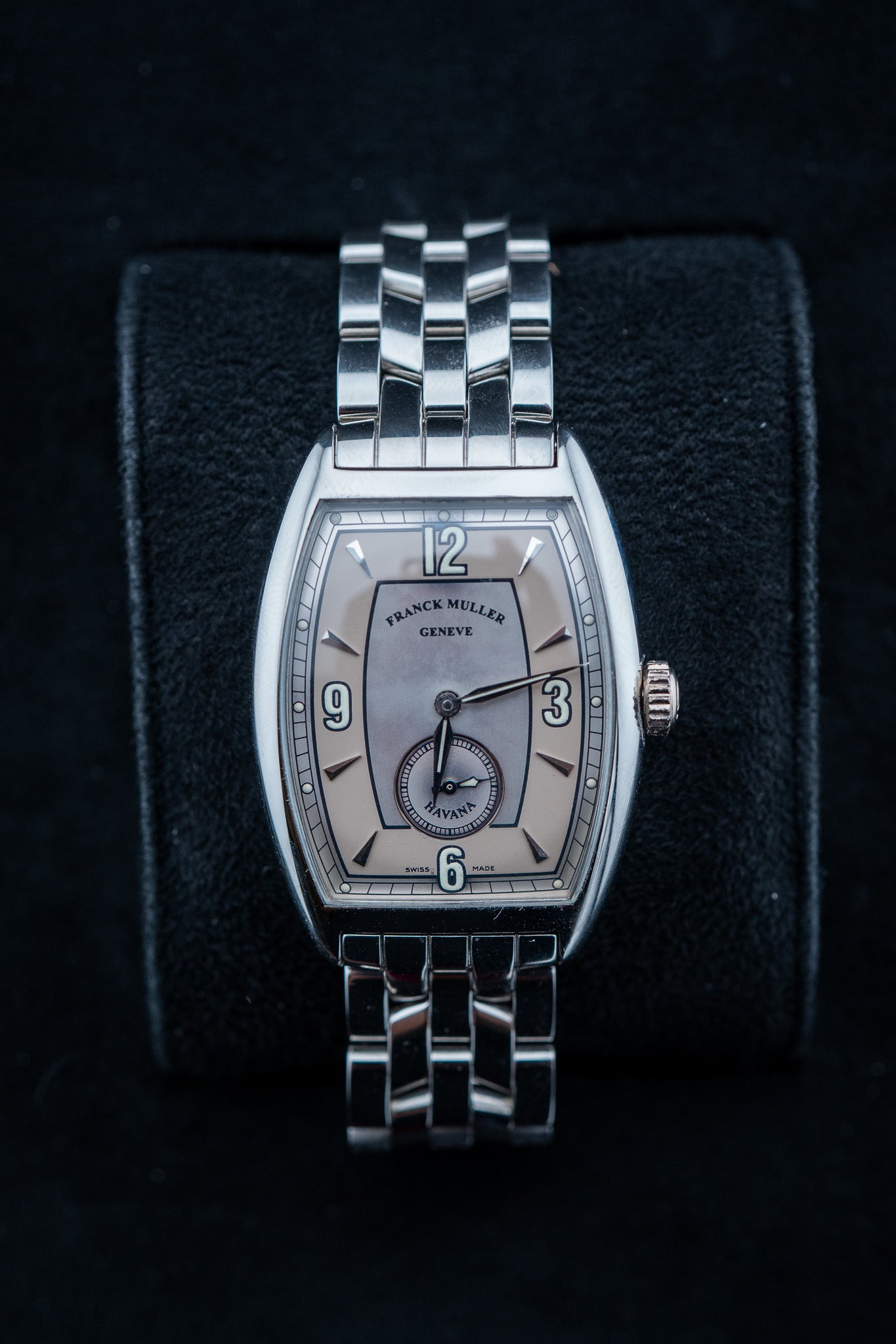 Franck Muller Cintrée Curvex Havana – Stainless Steel – Pre-Owned Complete Set