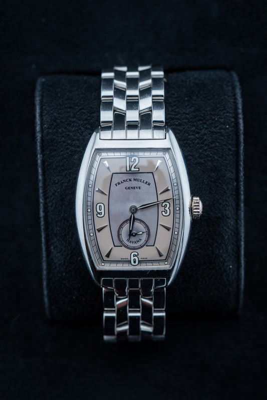 Franck Muller Cintrée Curvex Havana – Stainless Steel – Pre-Owned Complete Set