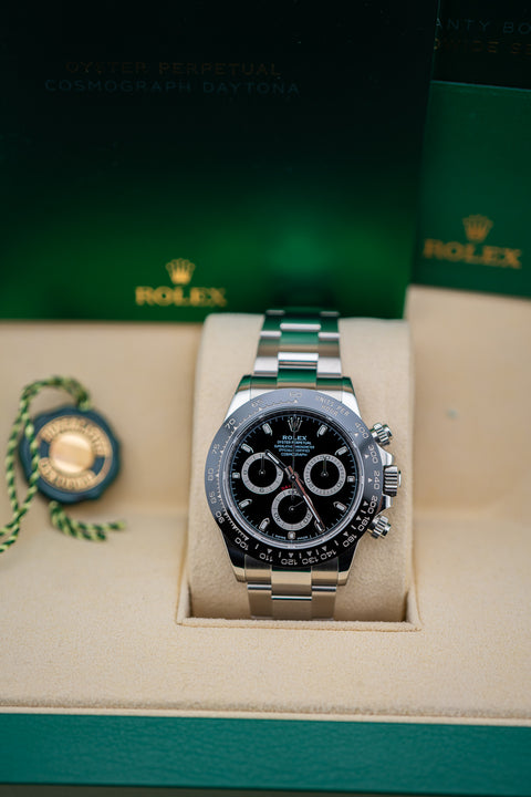 Rolex Daytona 116500LN Black Dial – Complete Preowned Set (2019)