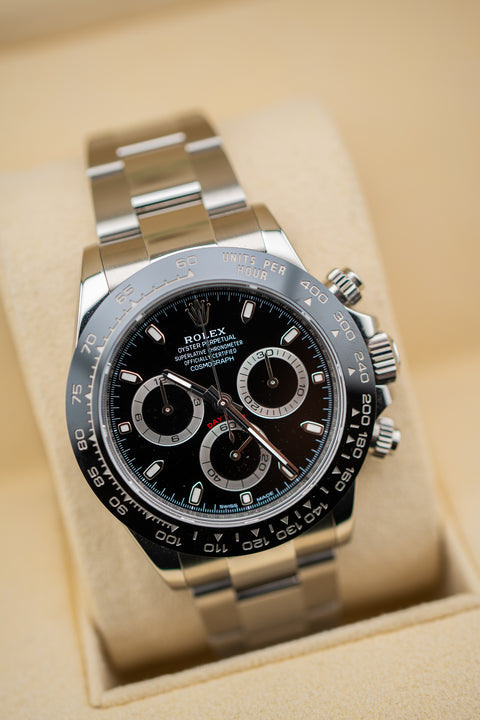 Rolex Daytona 116500LN Black Dial – Complete Preowned Set (2019)
