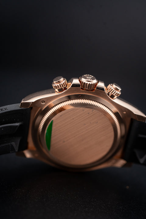 2025 Rolex Cosmograph Daytona 126515LN - Everose Gold, Black Dial, Oysterflex