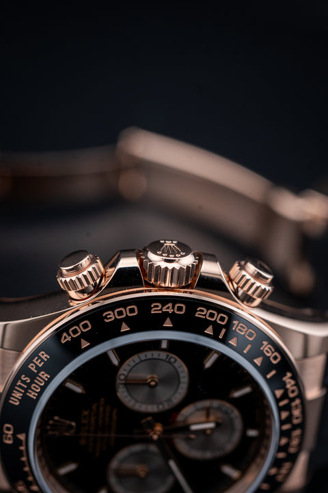 2025 Rolex Cosmograph Daytona 126515LN - Everose Gold, Black Dial, Oysterflex