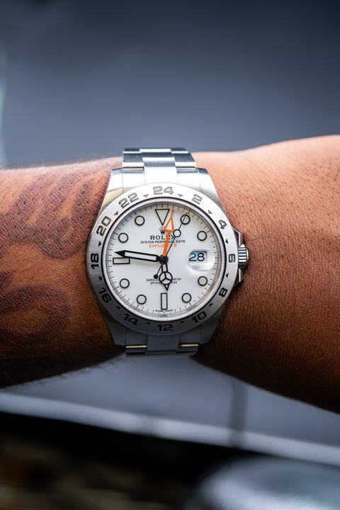 2024 Rolex Explorer II – White Dial – Ref. 226570 – Pre-Owned Complete Set