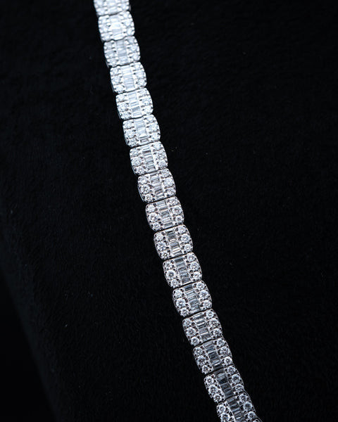 10K White Gold Diamond Tennis Chain Necklace – 22" – 5mm – 10.21ctw Natural Diamonds – 40.5g
